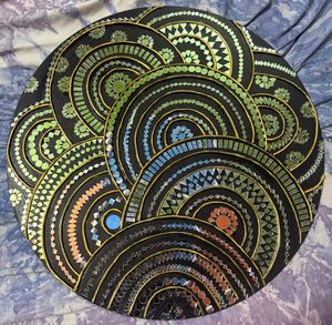 Decorative Round Wall lippan art