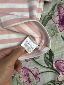 Pink Striped Polo T-Shirt
