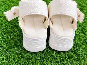 White Wedge Platform Sandals