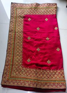 Beutiful Heavy Chanderi Silk Saree..💗💗