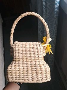 Woven Straw Handbag