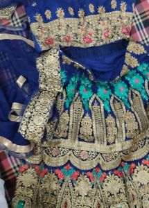 Embroidered Blue Lehenga choli set