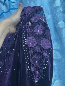 Elegant Purple Velvet Dress