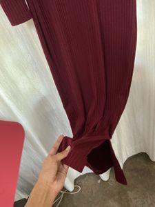 Ribbed Long Sleeve Maxi Dress