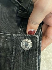 denim cargo skirt