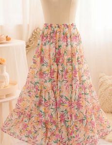 Flowy Floral Tiered Maxi Skirt