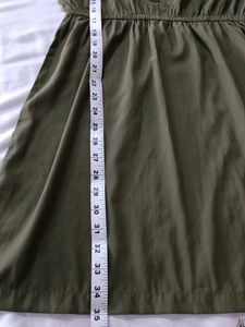 Olive Green Dress with Pockets
