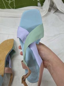 Colorful Block Heel Sandals