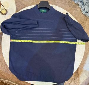 Men's Navy Blue Striped Sweater