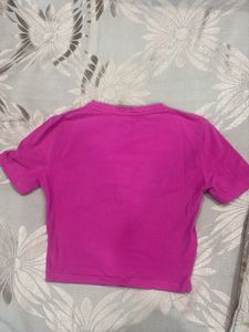 Zara Hot Pink Crop Top