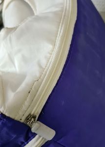 Purple and white synthetic Tote Bag