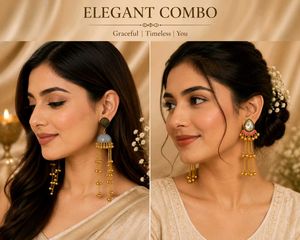 Elegant Indian Jhumka Earrings Combo