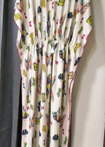 Chic Butterfly Print Kaftan Nighty