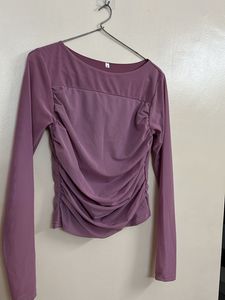 Chic Ruched Long Sleeve Top