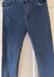 Blue Denim Jeans, Waist-28, High waist