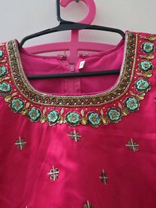 Beautiful Sky Blue Embroidered Skirt