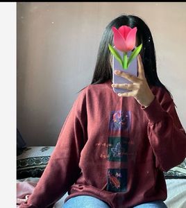 Clearance Sale🎀Maroon Embroidered Sweatshirt