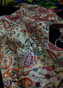 multicolour silk blouse