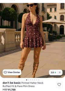 Boho Chic Print Mini Dress