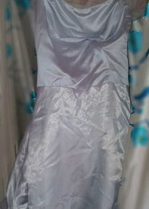 🩶Elegant grey tulle Ruffled Dress short gown