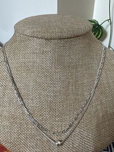 Elegant Layered Silver Necklace