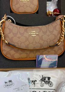 Coach Teri Rust Set with Mini Bag &amp; Cherry Charm