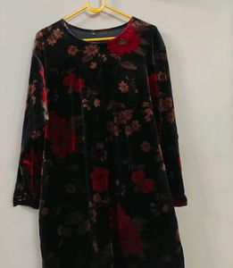 Price Drop !!! Velvet Floral Party Gown