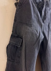 Dark Wash Cargo Jeans