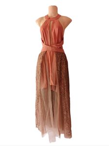 beautiful coral gown 😍