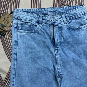 Light Wash Blue Straight leg Jeans