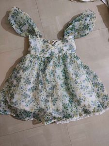 Floral Puff Sleeve Mini Dress