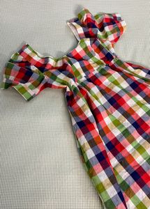 Colorful Checkered Summer picnic Dress