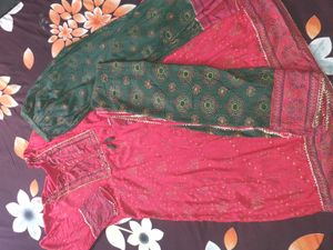 Red Anarkali Kurta