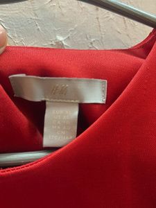 H&amp;M Red satin dress