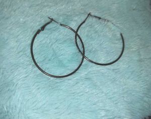 Black Hoop Earrings