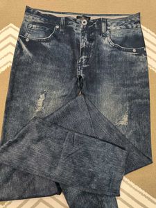 Distressed look Blue jeggings