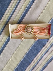 Peach Colour Choker Set