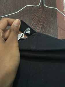 Adidas Black Leggings with Logo Detail