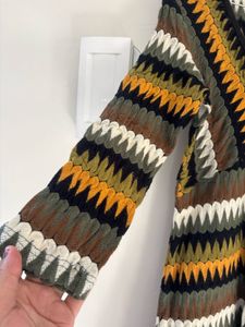 Vintage Patterned Knit Dress