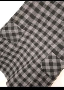 Black Checked Tunics Dress With Size M