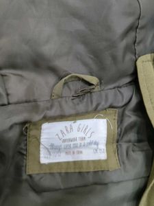 Stylish Olive Green double layer Hooded Jacket