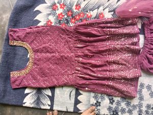 Beautiful Maroon sarara Set with Dupatta