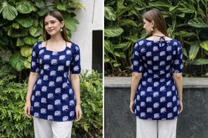 customized short kurtis Printed