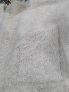 White Fuzzy Knit Sweater