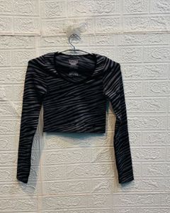 Zebra Print Crop Top