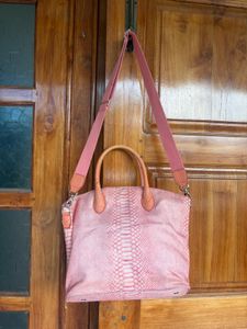 soft bag Chic Pink Embossed Handbag