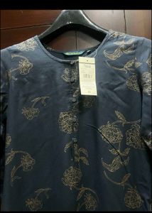 Gold Print Kurta.