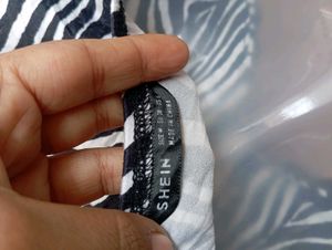 Zebra Print Lace Trim Cami Top