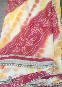Vibrant Bandhani Print Saree