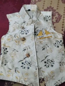 kids Floral Print Nehru Jacket